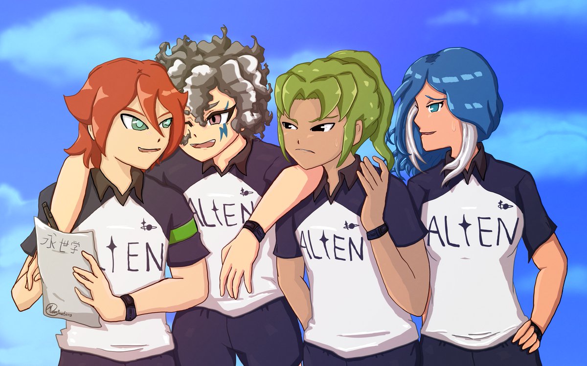 Moonimations's tweet image. Right before Eisei's training ~  Finally finished a new piece hehe... Will probably pin this :3

#midoreina #hirotatsu #tatsuhiro