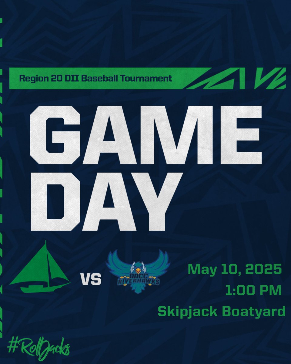Day 2! Chesapeake vs. AACC at 1pm in the Region 20 Division II Baseball Tournament! #RollJacks