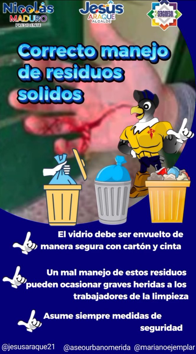 #10May | #Mérida | ¿Cuál es el correcto manejo de los residuos solidos? ¡Sergidesol te lo explica! 👇🚮♻️