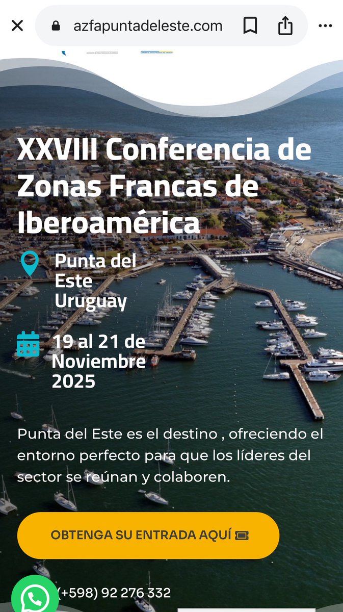 Save the date! El próximo 19 a 21 de Noviembre 2025 las #ZonasFrancas nos  encontramos en XVIII Congreso de <a href="/asociacionZFA/">AZFA</a> en #Uruguay. Los Parques y  #ZonasFrancas hoy principales nodos de atracción de inversiones de impacto, generación de empleo calidad e inclusivo <a href="/UruguayXXI/">Uruguay XXI</a>