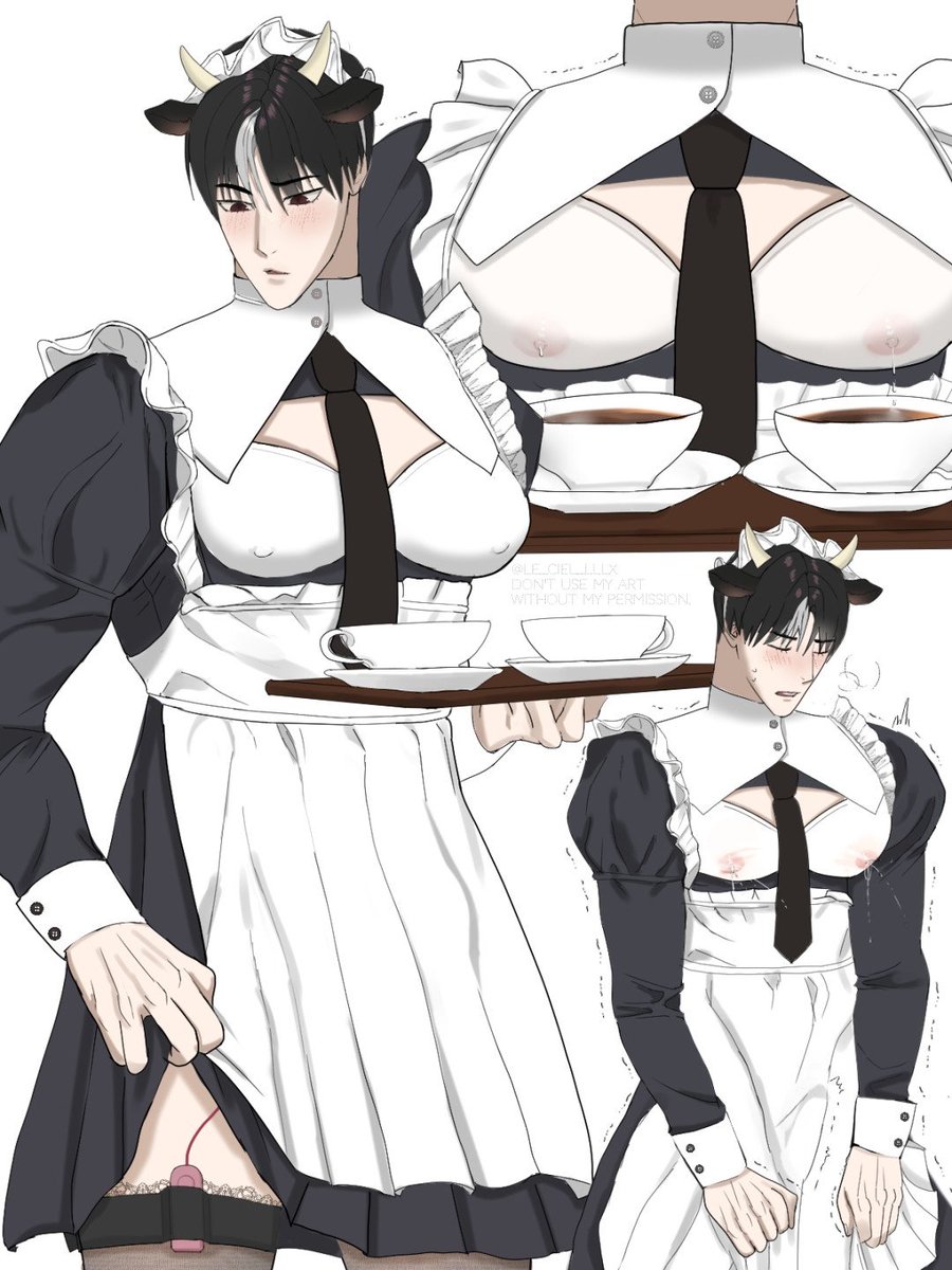 le_ciel_lllx's tweet image. メイドの日なので牛メイド