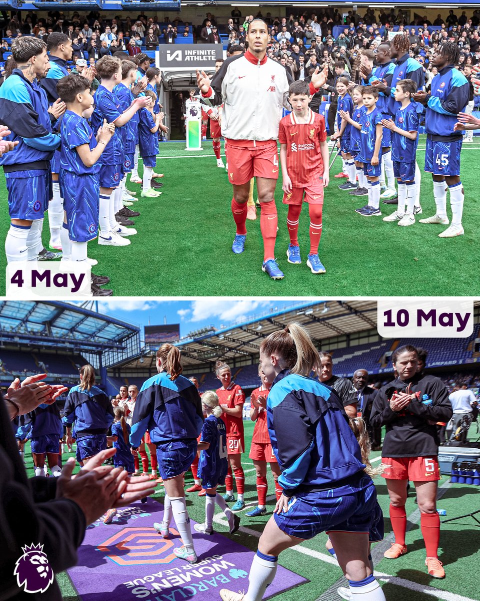 Premier League (@premierleague) on Twitter photo Chelsea gave Premier League champions Liverpool a guard of honour at Stamford Bridge 👏
Six days later, <a href="/BarclaysWSL/">Barclays Women's Super League</a> champions Chelsea were given a guard of honour at Stamford Bridge by Liverpool 🔵🔴 Chelsea gave Premier League champions Liverpool a guard of honour at Stamford Bridge 👏
Six days later, <a href="/BarclaysWSL/">Barclays Women's Super League</a> champions Chelsea were given a guard of honour at Stamford Bridge by Liverpool 🔵🔴