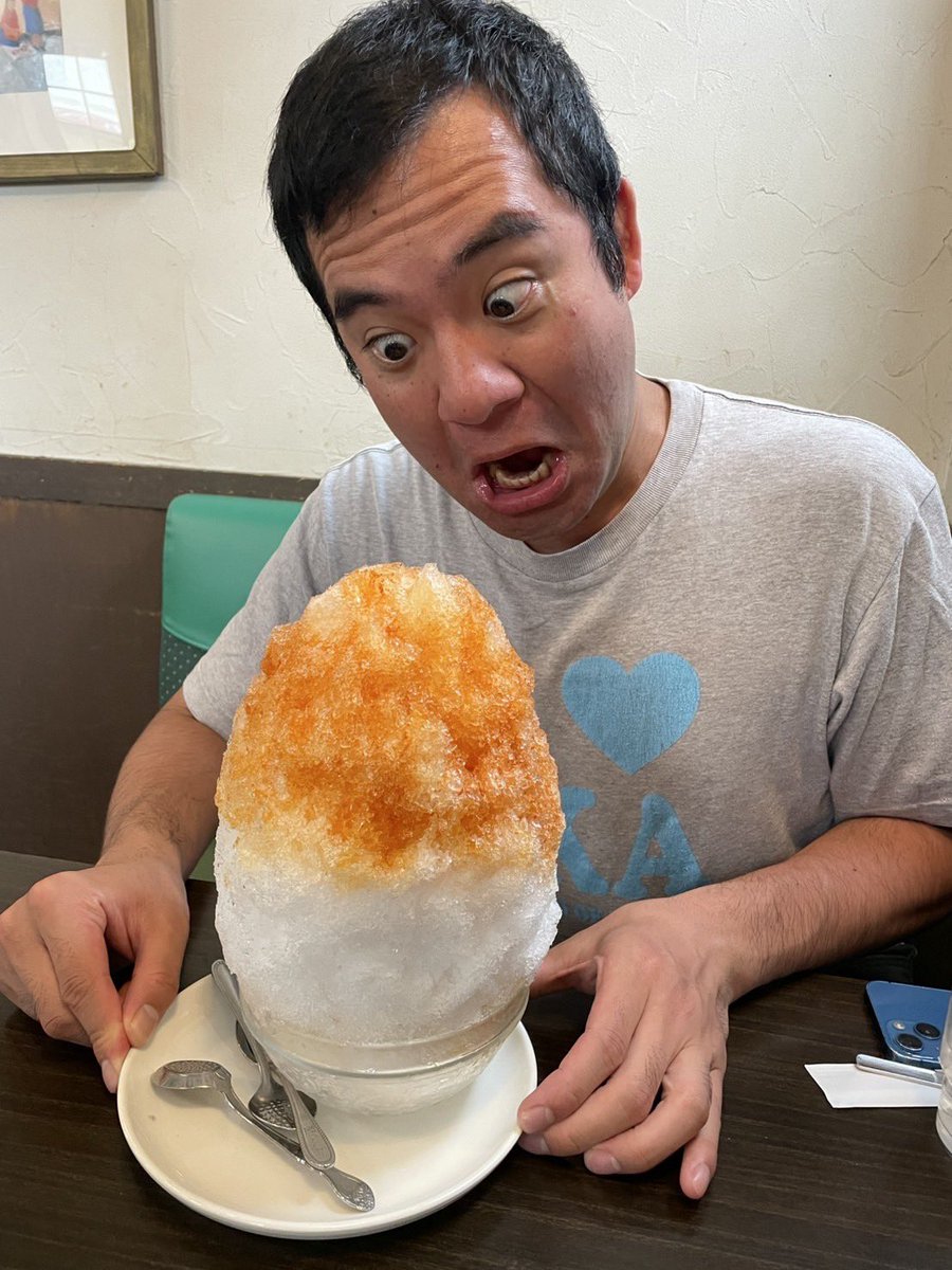 マウンテンといえばかき氷！色んな味がある中,選ぶは「マンゴー(辛)」1