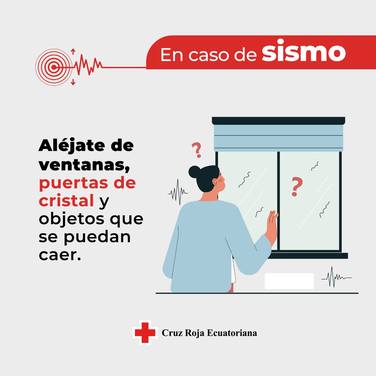 🏥 En caso de #Sismo ¡Sigue nuestras #RecomendacionesCruzRoja! ⤵️