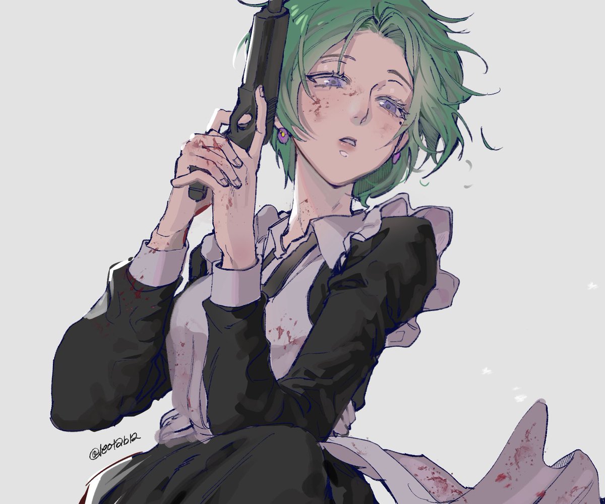 leotab12's tweet image. 정부에서 보낸 전투 메이드