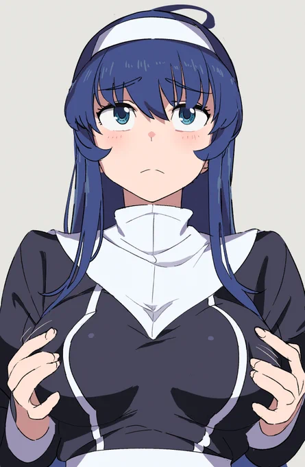 前に描いた絵を修正しましたおっぱいをいじる原田さん 