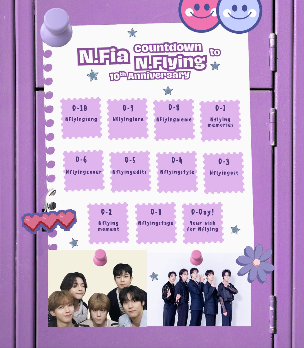 NFiaProjectINA's tweet image. N.Fia Project INA 
✨️ #NFlyingChallenge ✨️
Countdown 10 days to N.Flying's 10th Anniversary with us!
Share your NFlying aura to the world and celebrate N.Flying's 10th anniversary with love. #NFesta #NFlying_10th_Anniversary #NFlying