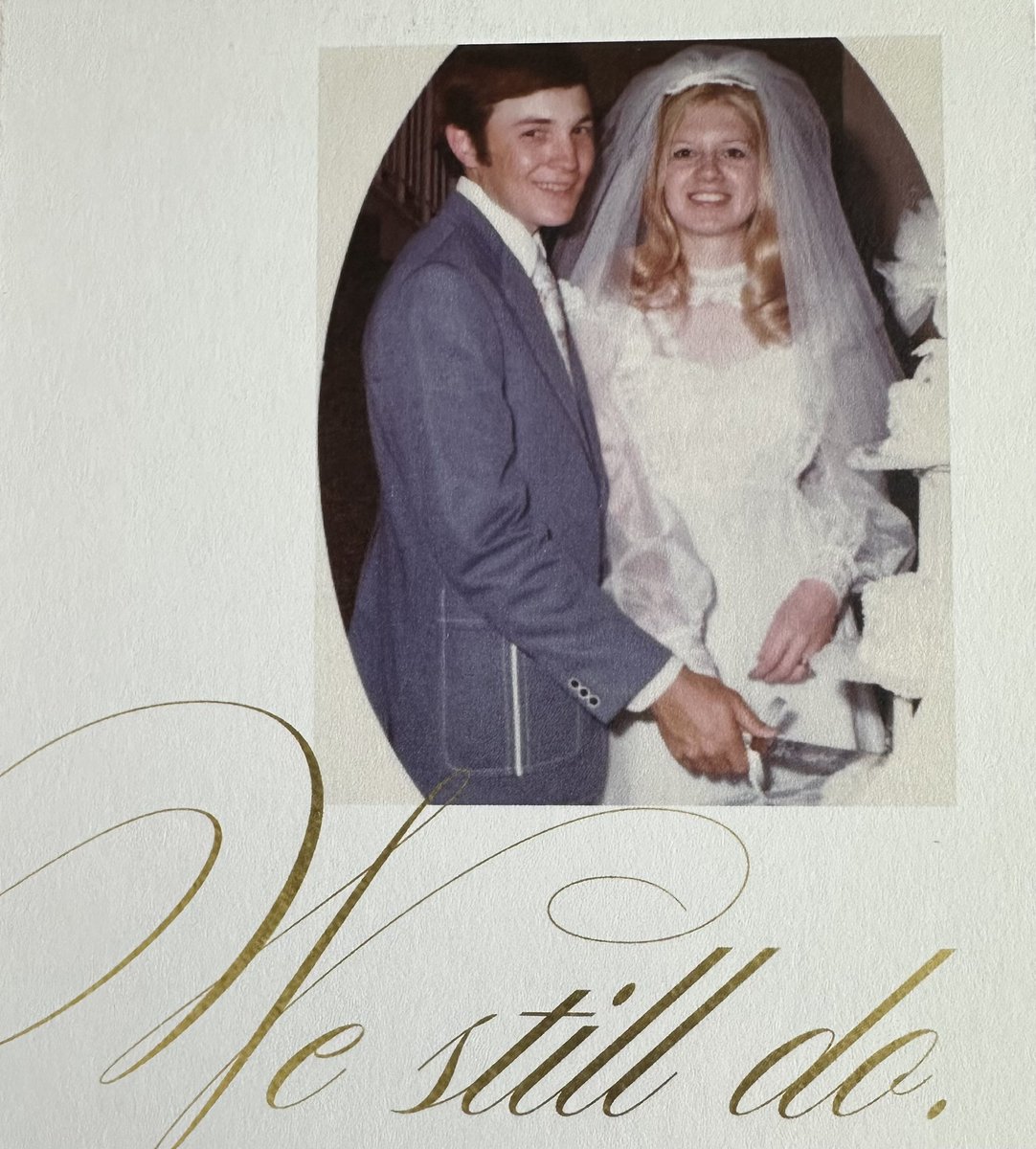 Today is the day!! 50 years of marriage! We are thrilled to be celebrating this amazing day. 
I’ve had a few questions about today’s celebration…
1) it’s casual! Dress however you want. We want you to be comfortable. 
2) it starts at noon and we will be serving lunch 
3) please