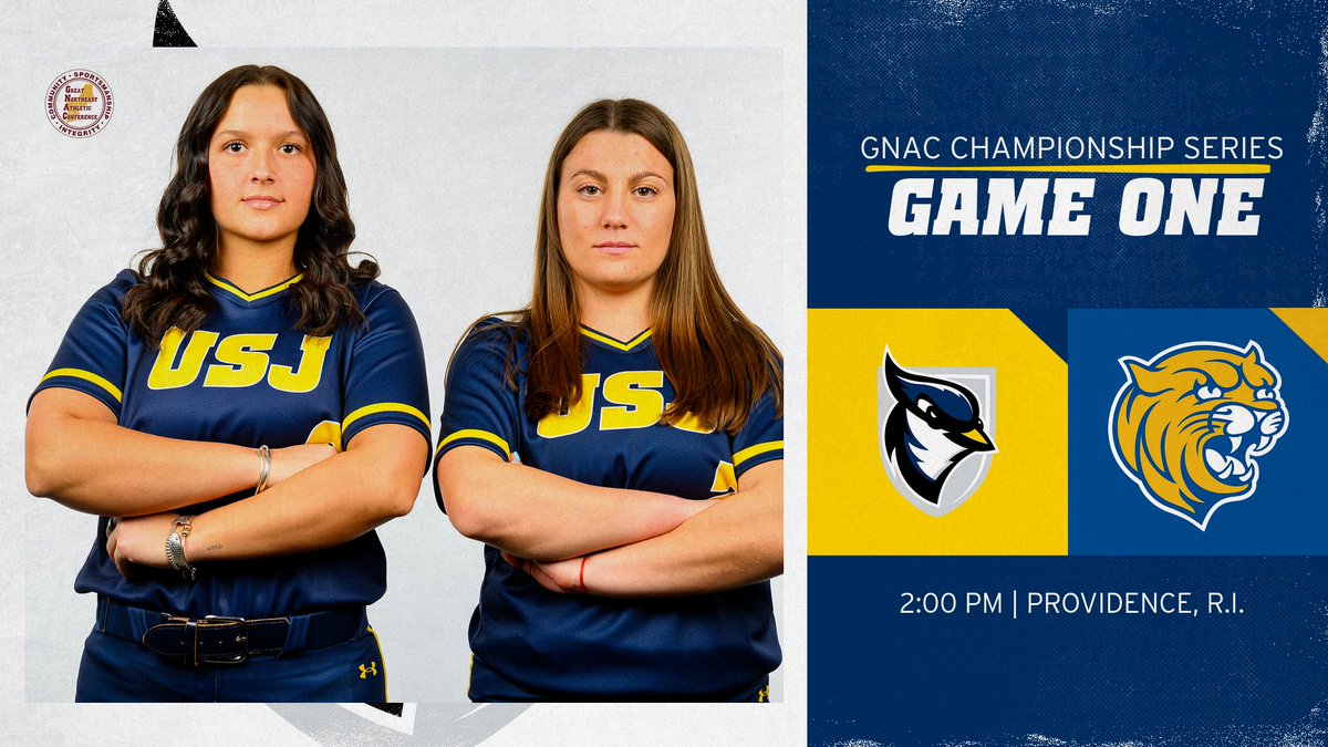 USJ Blue Jays (@usj_bluejays) on Twitter photo ๐ฅ GAMEDAY ๐ฅ
The <a href="/USJCT/">University of Saint Joseph</a> softball team opens the 2025 <a href="/TheGNAC/">Great Northeast Athletic Conference</a> Championship Series against <a href="/jwuwildcatsPVD/">jwuwildcatsPVD</a> Saturday afternoon in Providence!
๐บ: t.ly/DzL8B
๐: t.ly/Hc1Nb
#D3sb | #FearTheFlock | #GoBlueJays๐ต๐ฆ ๐ฅ GAMEDAY ๐ฅ
The <a href="/USJCT/">University of Saint Joseph</a> softball team opens the 2025 <a href="/TheGNAC/">Great Northeast Athletic Conference</a> Championship Series against <a href="/jwuwildcatsPVD/">jwuwildcatsPVD</a> Saturday afternoon in Providence!
๐บ: t.ly/DzL8B
๐: t.ly/Hc1Nb
#D3sb | #FearTheFlock | #GoBlueJays๐ต๐ฆ