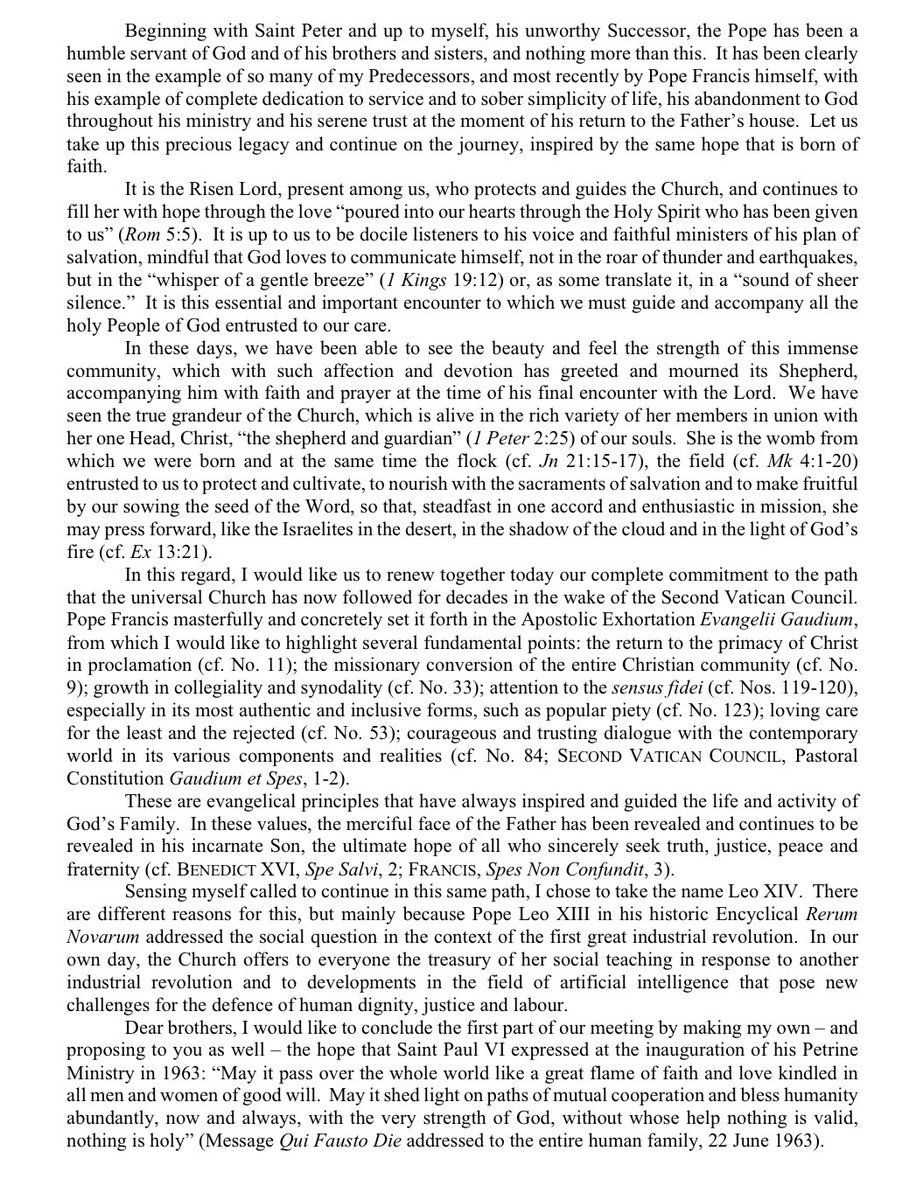 In largely programmatic talk with Cardinals, Leo doesn’t waste time, affirms “complete commitment to the path that the universal Church has now followed for decades in the wake of the Second Vatican Council,” which “Pope Francis masterfully and concretely set it forth in the