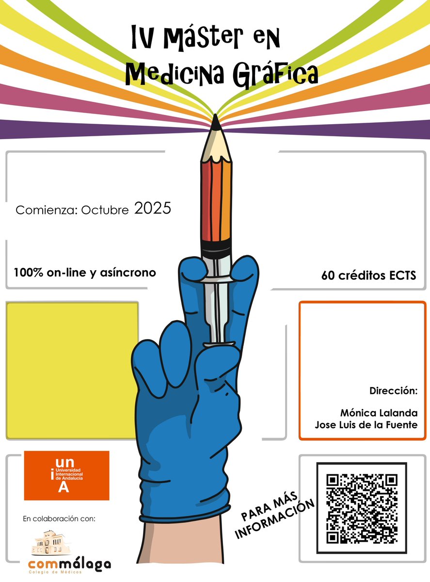 Ya puedes pre-inscribirte en el Máster de #MedicinaGráfica
Os cuenta cosas mi admirado <a href="/juanroyoabenia/">Juan Royo Abenia Goyanes Tul</a> que es profe en él.
No es un máster para gente que sepa dibujar, es para quien quiera aprender a crear y a utilizar el medicina gráfica 
unia.es/estudios-y-acc…