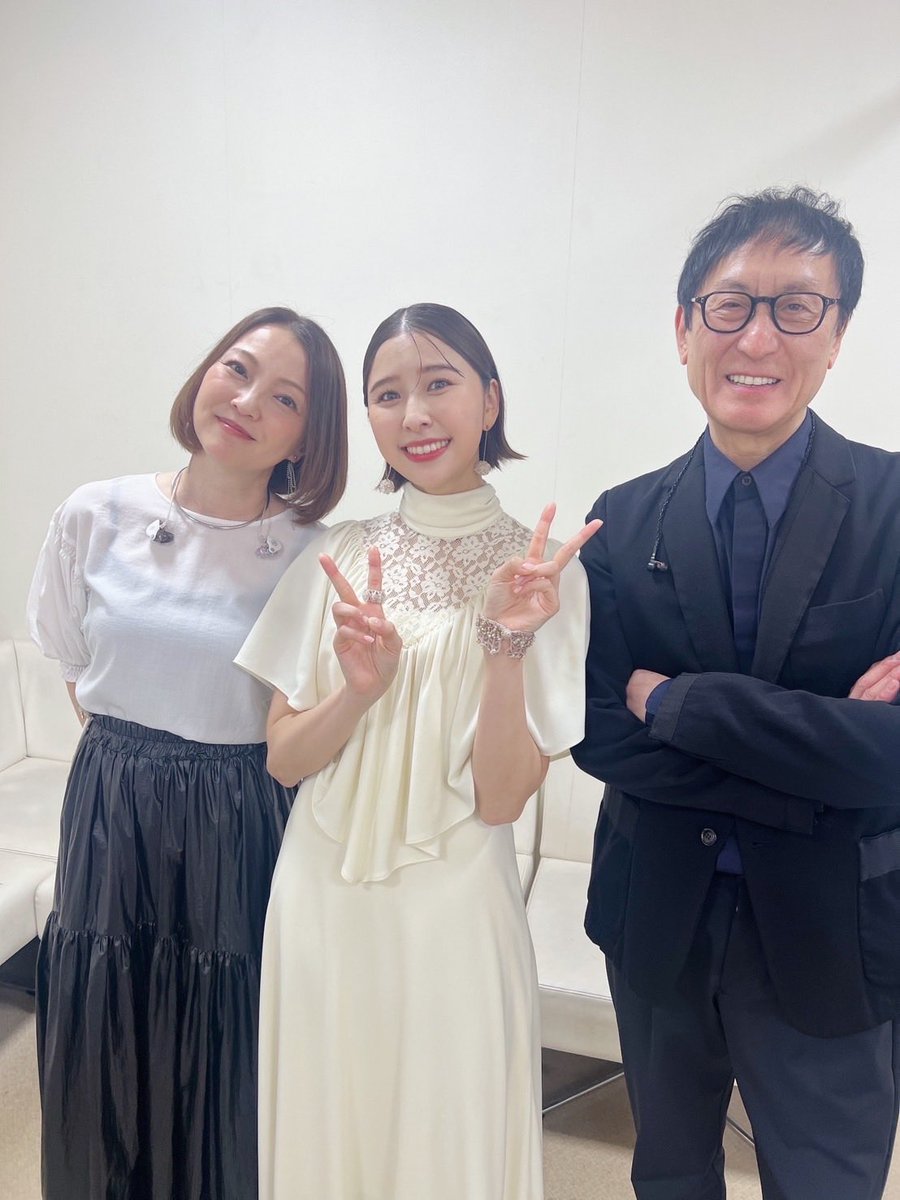 今日オンエアのミュージックフェア中森明菜特集　詩織の堂々としたパフォーマンスに感心しました。収録直後にいづみも一緒に3人で、、
#ミュージックフェア
#玉井詩織
#加藤いづみ
#中森明菜
