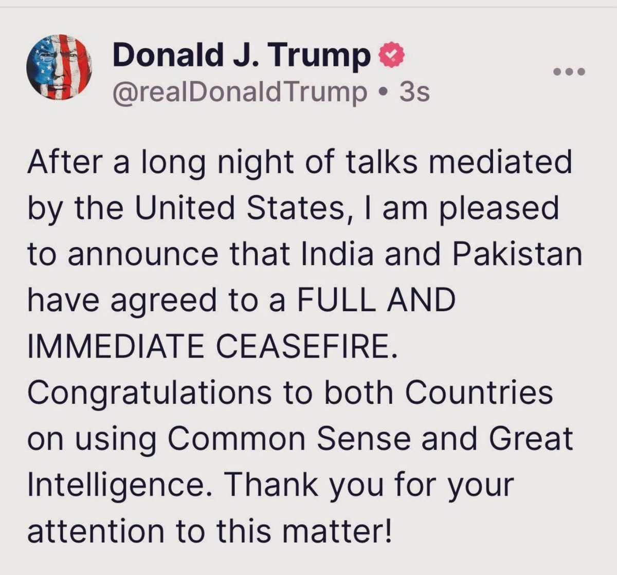 वाशु मेघवाल (@f91802baff68425) on Twitter photo #ceasefire
अमरीका की दखलंदाजी बर्दास्त नही होगी
भारत खुद सक्षम है अपने निर्णय करने केलिए 
जब भारत आतंकवाद में जल रहा था और हमारे नागरिकों मारा जाता है तब कहा गया था अमरीका 
अमरीका अपने दायरे में ही रहे
जय हिंद 🙏🏻🇮🇳 #ceasefire
अमरीका की दखलंदाजी बर्दास्त नही होगी
भारत खुद सक्षम है अपने निर्णय करने केलिए 
जब भारत आतंकवाद में जल रहा था और हमारे नागरिकों मारा जाता है तब कहा गया था अमरीका 
अमरीका अपने दायरे में ही रहे
जय हिंद 🙏🏻🇮🇳