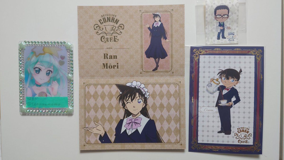 【交換】名探偵コナン　コナンカフェ
2025　

譲→画像のもの

求→招待状と謎解き特典ステッカー→諸伏、大和、上原、コナン、安室のどれか
　　箔押しポストカード→上原由衣

郵送または都内手渡し交換。
検索からでもお気軽にお声がけください😌