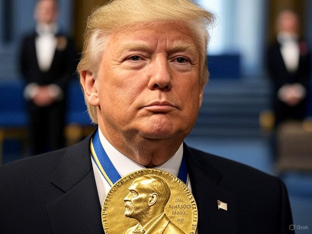 Benny Johnson (@bennyjohnson) on Twitter photo Please share this if you believe Donald Trump deserves the Noble Peace Prize after negotiating peace with:
Russia - Ukraine 
Israel - Hamas 
India - Pakistan 
*Not* starting a war with Iran
Visiting North Korea in peace
Reasserting the dominance of Western Civilization Please share this if you believe Donald Trump deserves the Noble Peace Prize after negotiating peace with:
Russia - Ukraine 
Israel - Hamas 
India - Pakistan 
*Not* starting a war with Iran
Visiting North Korea in peace
Reasserting the dominance of Western Civilization