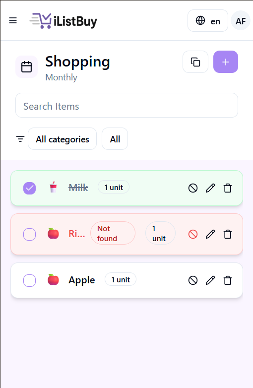 aiforgecode's tweet image. Another feature is now available.
Duplication of shopping lists, with all items or just "Not Found" items.
Making it easier to create lists for recurring purchases.
It also makes it easier when you can't find everything you want in a supermarket and have to go somewhere else…