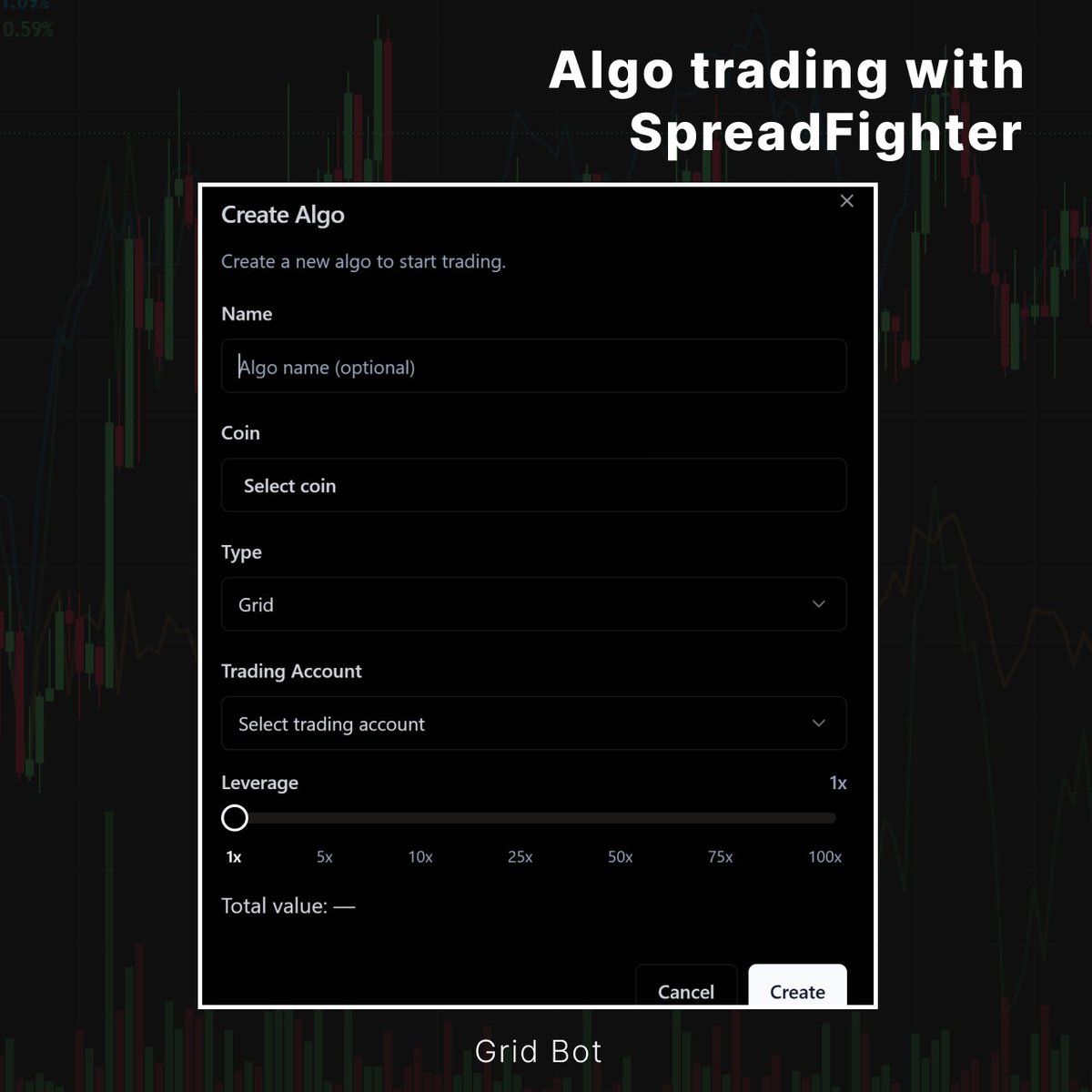 spread_fighter's tweet image. Have you tried algo trading with SpreadFighter?
Now — hyperbolic order scaling.
Coming soon — linear, geometric, flat.
Steps by sigma, scale by coefficient.
In the future — ATR, volatility, ticks, %.
Smart trading starts here. ☝️
#sfshots #algotrading #cryptobot #gridbot