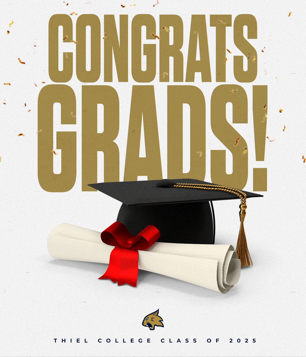 🎓𝘾𝙊𝙉𝙂𝙍𝘼𝙏𝙎 𝙂𝙍𝘼𝘿𝙎!👏

Congratulations to the class of 2025! We wish you nothing but success in the future!

📺Commencement live stream⬇️

🔗boxcast.tv/view/thiel-col…

#TomcatPride