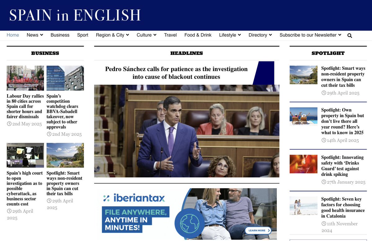 Spain in English tweet media
