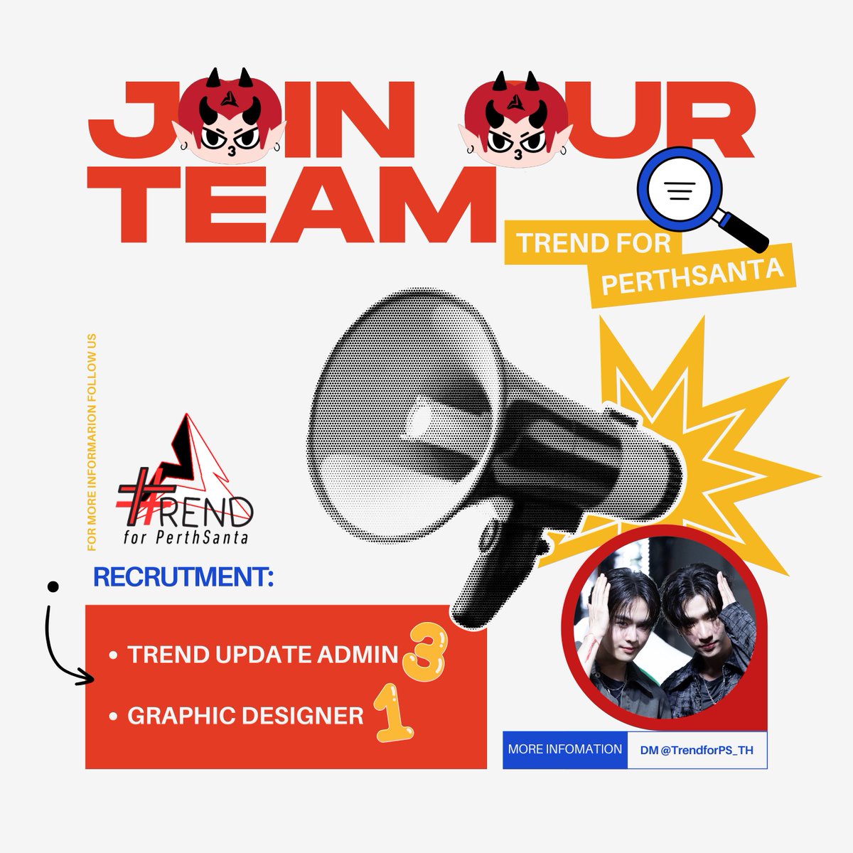 TREND FOR PERTHSANTA (@trendforps_th) on Twitter photo (📝) เปิดรับสมัครทีมบ้าน TREND FOR PERTHSANTA 📈
► ทีม Trend Update Admin 3 คน
► ทีม Graphic Designer 1 คน
🔗 ; forms.gle/CKShfVMFvH1H82…
สอบถามเพิ่มเติมได้ทาง dm <a href="/TrendforPS_TH/">TREND FOR PERTHSANTA</a>
#PerthSanta #เพิร์ธแซนต้า
#PerthTanapon #Santapp
#KDPPE #SantyofSanta (📝) เปิดรับสมัครทีมบ้าน TREND FOR PERTHSANTA 📈
► ทีม Trend Update Admin 3 คน
► ทีม Graphic Designer 1 คน
🔗 ; forms.gle/CKShfVMFvH1H82…
สอบถามเพิ่มเติมได้ทาง dm <a href="/TrendforPS_TH/">TREND FOR PERTHSANTA</a>
#PerthSanta #เพิร์ธแซนต้า
#PerthTanapon #Santapp
#KDPPE #SantyofSanta