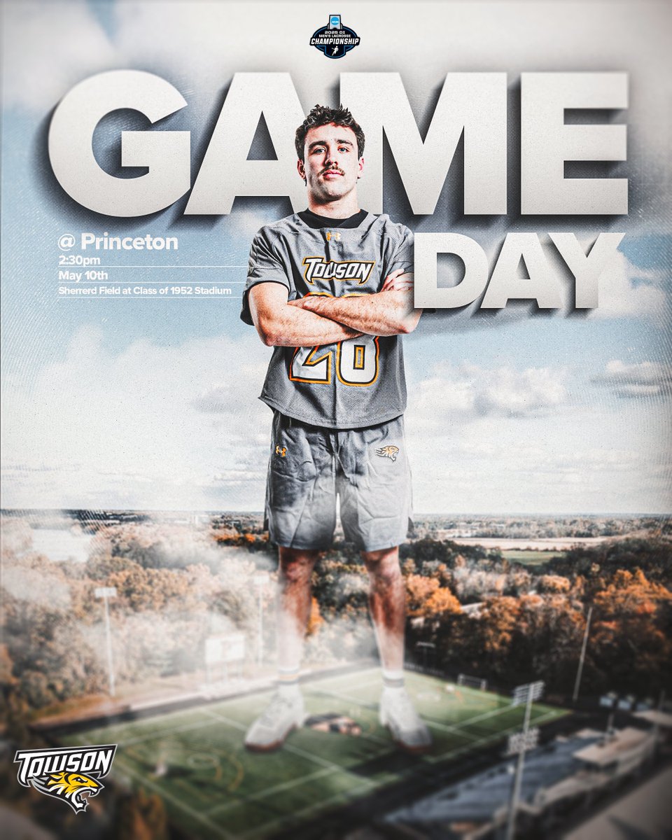 NCAA Tournament time.
Towson🐯at Princeton 🐯
🕝- 5/10, 2:30 p.m.
🏟️- Class of 1952 Stadium - Princeton, N.J.
📺- ESPNU - espn.com/watch/player/_…
📻- stream.prestosports.com/towson
🎟️- tickets.princeton.edu/athletics/Onli…
📊- goprincetontigers.com/sidearmstats/m…
#GohTigers