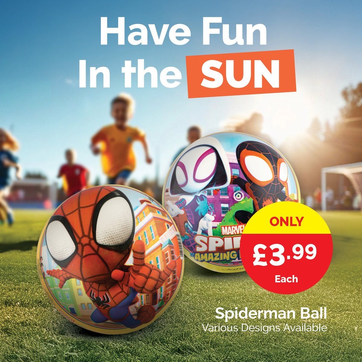 Poundstretcher1's tweet image. Have fun in the sun with our Spiderman ball ⚽⚽ #funinthesun #funandgames