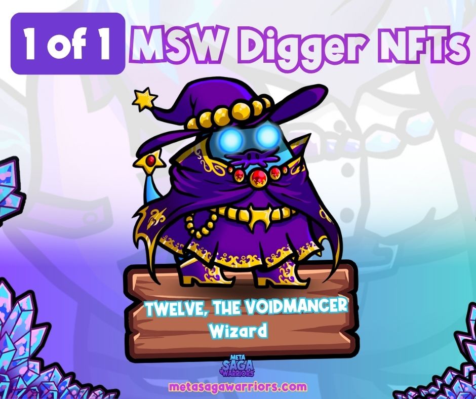 metasagawarrior's tweet photo. 1 of 1 Digger NFT: Twelve, the Voidmancer (WIZARD)

🌀 After witnessing the endless void, Twelve trained her magic relentlessly, achieving a rank no other wizard has—the Voidmancer. https://t.co/gniVpL848m