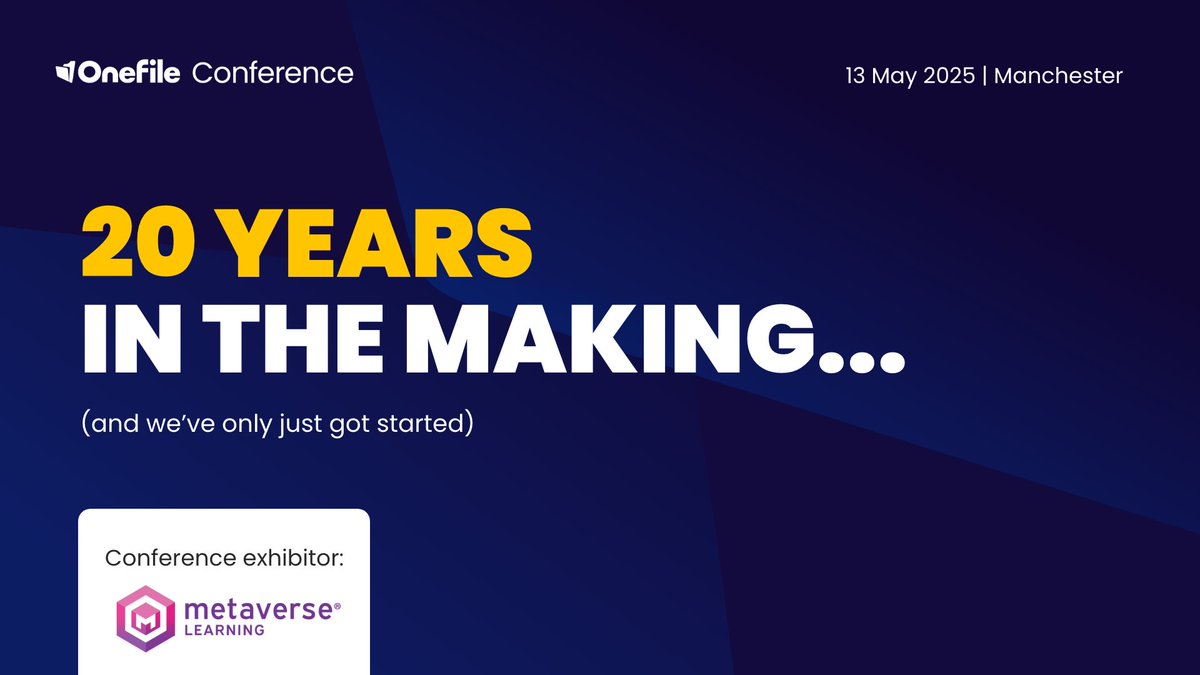 OneFile (@onefileuk) on Twitter photo 🚨 Exhibitor Spotlight: Metaverse Learning
<a href="/MetaverseL_/">Metaverse Learning</a> delivers with immersive VR, VE, and AR experiences that connect learners, educators, and employers. 📚
Discover how they're transforming education! 🌐
#OneFileConf25 #OneFile20Years #Metaverse 🚨 Exhibitor Spotlight: Metaverse Learning
<a href="/MetaverseL_/">Metaverse Learning</a> delivers with immersive VR, VE, and AR experiences that connect learners, educators, and employers. 📚
Discover how they're transforming education! 🌐
#OneFileConf25 #OneFile20Years #Metaverse