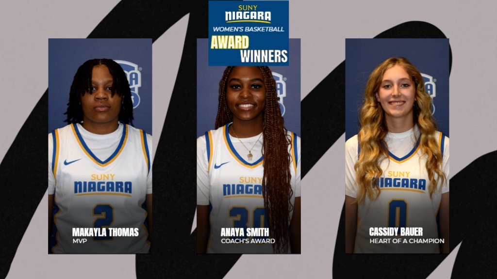 Congrats to our award recipients for their work during the 2024-25 season! Proud to have watched you grow into great players, great people...&amp; soon-to-be SUNY Niagara graduates! #RollWolves 🏀🐺💪

MVP: Makayla Thomas
Coach's Award: Anaya Smith
Heart of a Champion: Cassidy Bauer