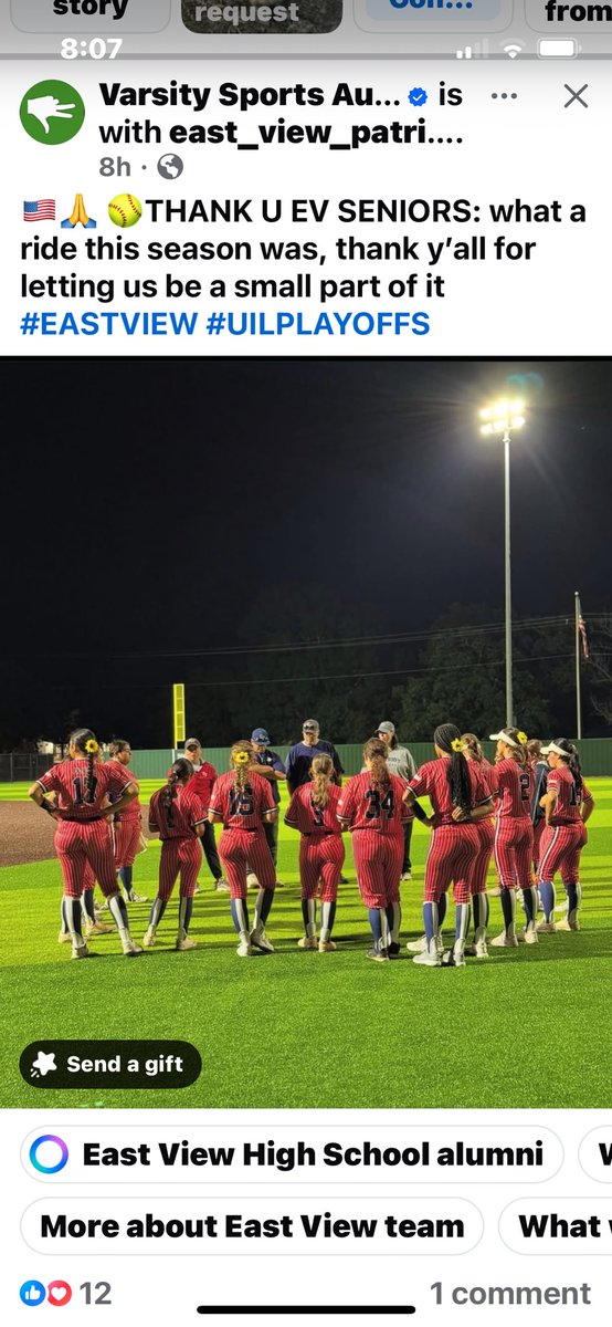 Congratulations to coach Wright and the EV SB team on a great year.