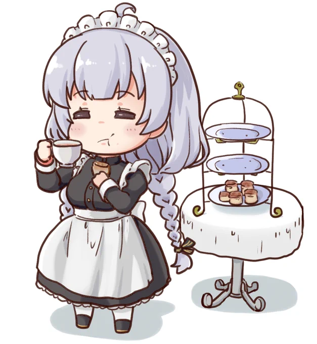 メイドあかりちゃんお茶会の後のお片付けはお任せください 