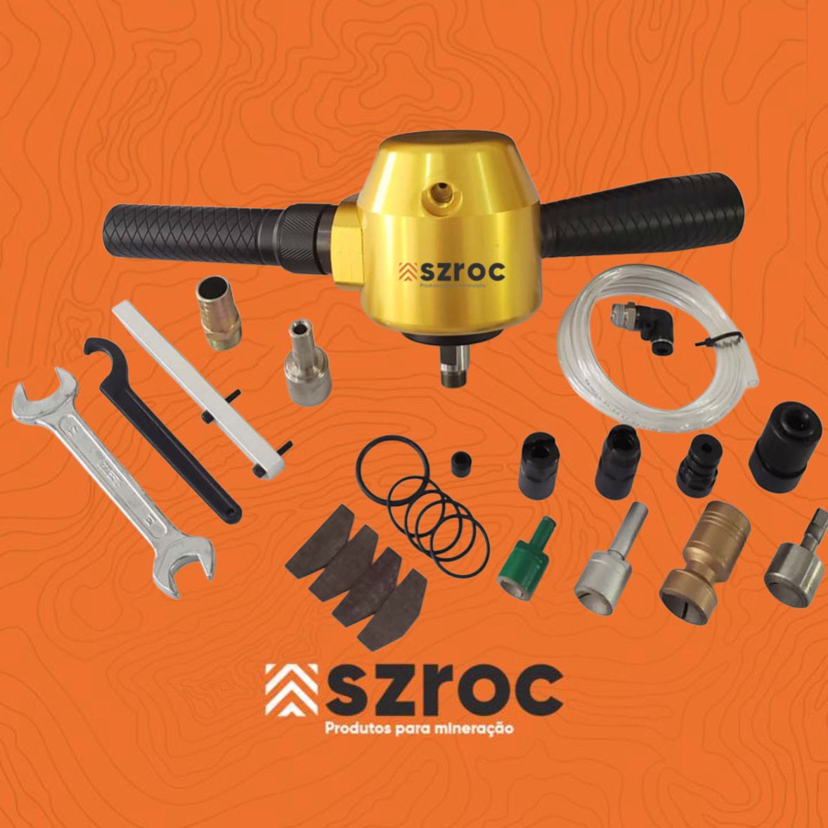 SZROC's tweet photo. A Afiadora manual SZ200 é um equipamento de afiação pneumático equipado para botões de bits. https://t.co/6i4SugpaqL