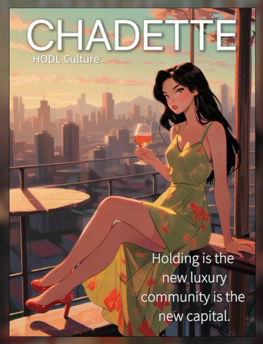 MonkeyPuppt's tweet photo. @DianaSanchez_04 My favorite? Chadette, no question.

The only Chadette everybody needs to HODL.
It’s culture. It’s a movement. And the merch is coming.

Just HODL. This is a billion-dollar brand in the making.

3pGyE8coXwBy8rx71zjtHDRrSA5TvKmuRgqwhK3Xmoon

#Chadette #WAGMI #GigaSend https://t.co/UnQvjxdo0w