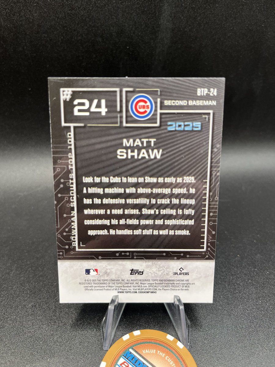 BSquaredCards ❤️ (@bsquaredcards) on Twitter photo <a href="/midwestboxbreak/">Midwest Box Breaks</a> Cubs Matt Shaw #/125. $10. Free shipping!
district.net/product/matt-s… <a href="/midwestboxbreak/">Midwest Box Breaks</a> Cubs Matt Shaw #/125. $10. Free shipping!
district.net/product/matt-s…