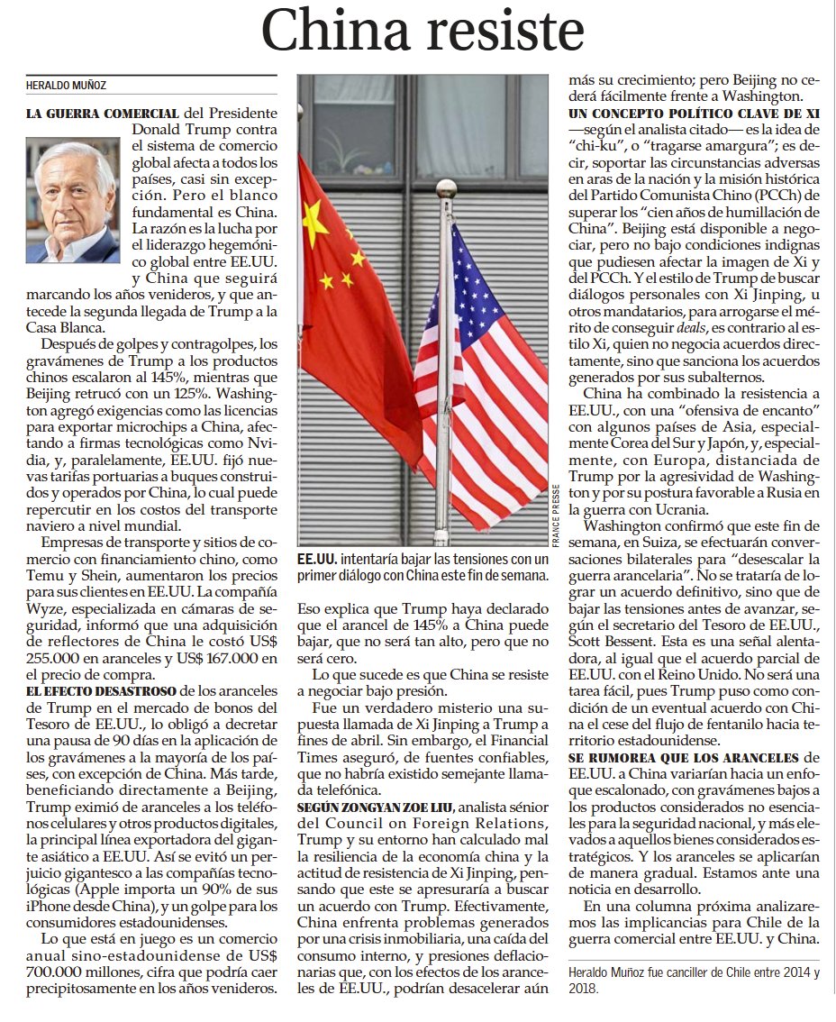 La guerra comercial #EEUU vs #China, y la estrategia de resistencia de la superpotencia asiática. Les comparto mi columna al respecto.