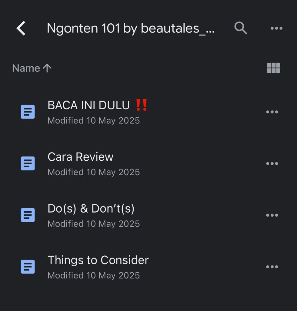 aku udah susun sedikit 101 ngonten buat pemula, hope it helps, 100% free tidak dipungut biaya apapun dan BUKAN SCAM KOK 😭

kalo boleh, aku minta tolong buat support kontenku dan doa baiknya biar bulan Juni 2025 ini sembuh 🥹🤍

link: drive.google.com/drive/folders/…