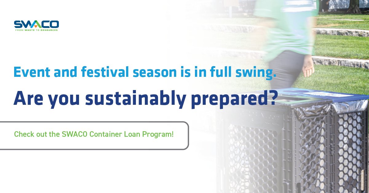 If you are an event planner in Franklin County, consider checking out SWACO's Container Loan Program to learn how your upcoming event can help with waste diversion. 

swaco.org/192/Event-Cont…
 
#SWACO #Columbus #CentralOhio #Events
