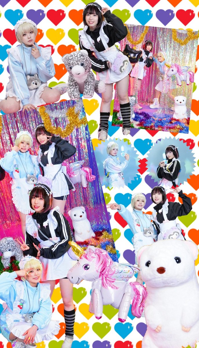 コラージュした❤💛💚🩵🖤
うるさくてかわヨ🌈🍒🍓🥝

#メイドの日2025