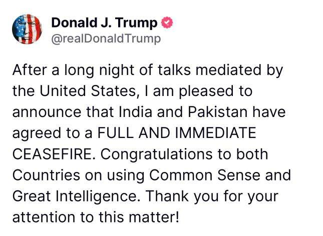 Trump isn't my president. 

#IndiaPakistanWar #IndiaPakWar
#OperationSindoor #CeasefireNow