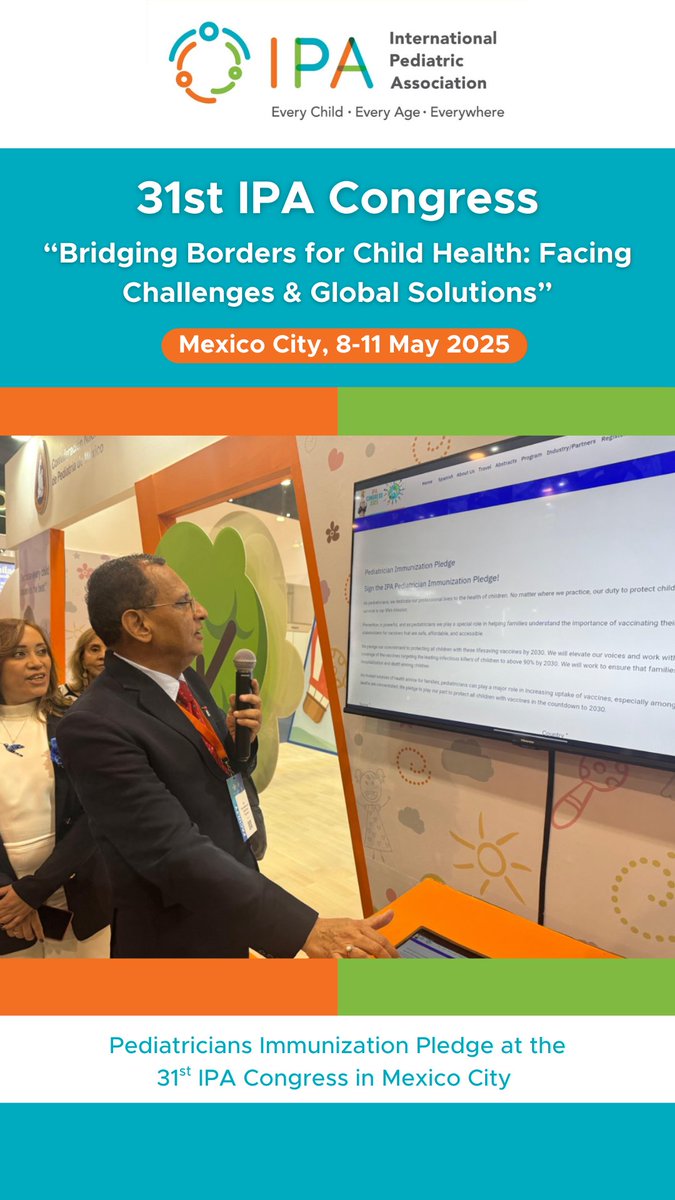 IPAWorldorg's tweet image. 🌍✨ IPA Congress 2025 – Day One Highlights! ✨🌍
An inspiring start to the IPA Congress as pediatricians from around the world gathered for an impactful Day One. The opening ceremony set a powerful tone, celebrating our shared mission to advance child health globally. A major…