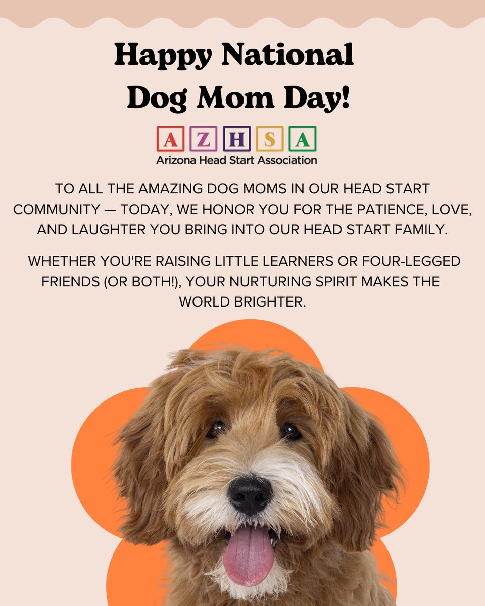 azhead_start's tweet image. Wishing you endless tail wags and happy moments this National Dog Mom’s Day!
#CelebratingDogMoms #HeadStartDogMoms #HeadStartFamily