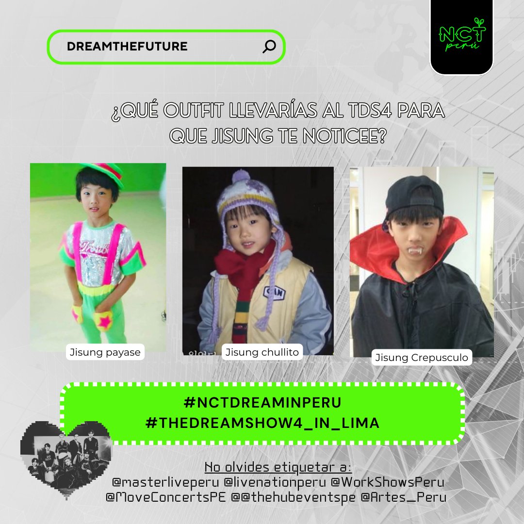 JISUNG_PERU's tweet photo. jisung payaso🫣😍😍
#NCTDREAMinPeru
#THEDREAMSHOW4_in_LIMA
@masterliveperu @livenationperu @WorkShowsPeru @MoveConcertsPE @thehubeventspe @Artes_Peru https://t.co/xjiWdZiMFL