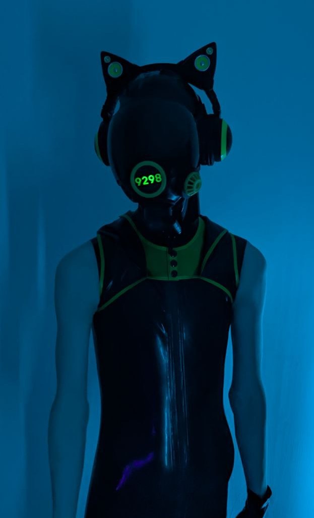 Got myself a new catsuit and rubber hood recently, don't I look good in it?~

📸 - SwitchThane (Recon)