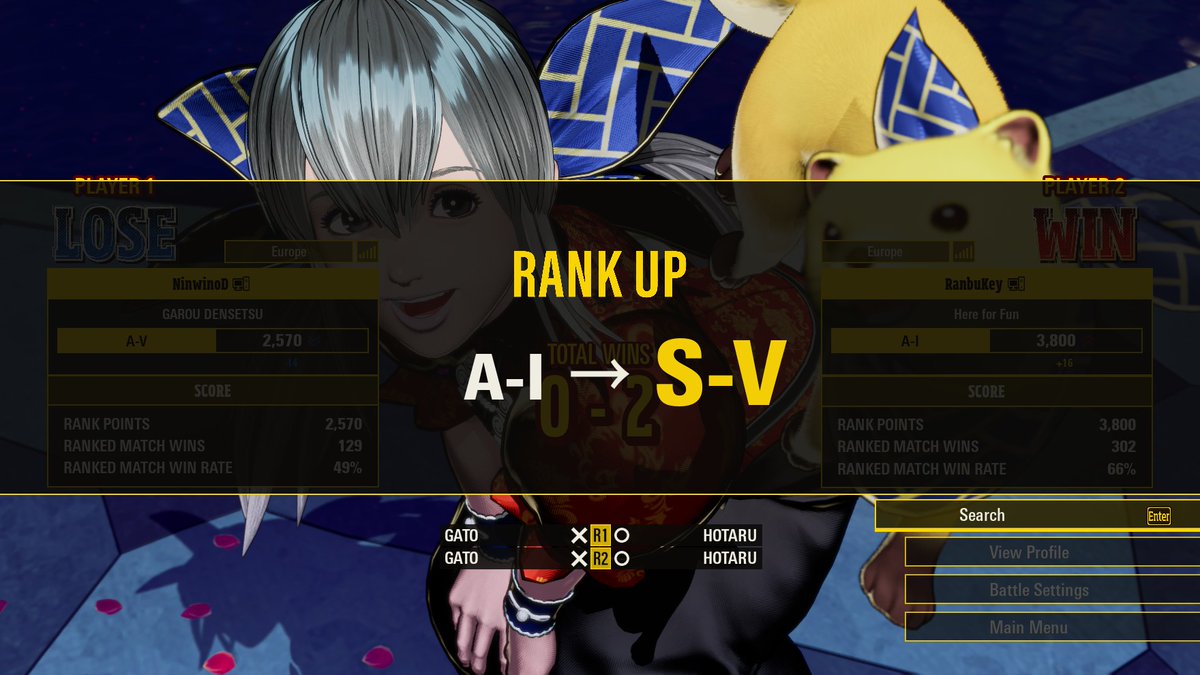 Yo_GKC's tweet photo. Having fun grinding Fatal Fury City of the Wolves and Hotaru being a very strong character helps me understand the game mechanics easier. Kinda sad that they don't have individual character ranks but now I can focus more on learning the other characters like Kevin. https://t.co/1lfKx1YYFg