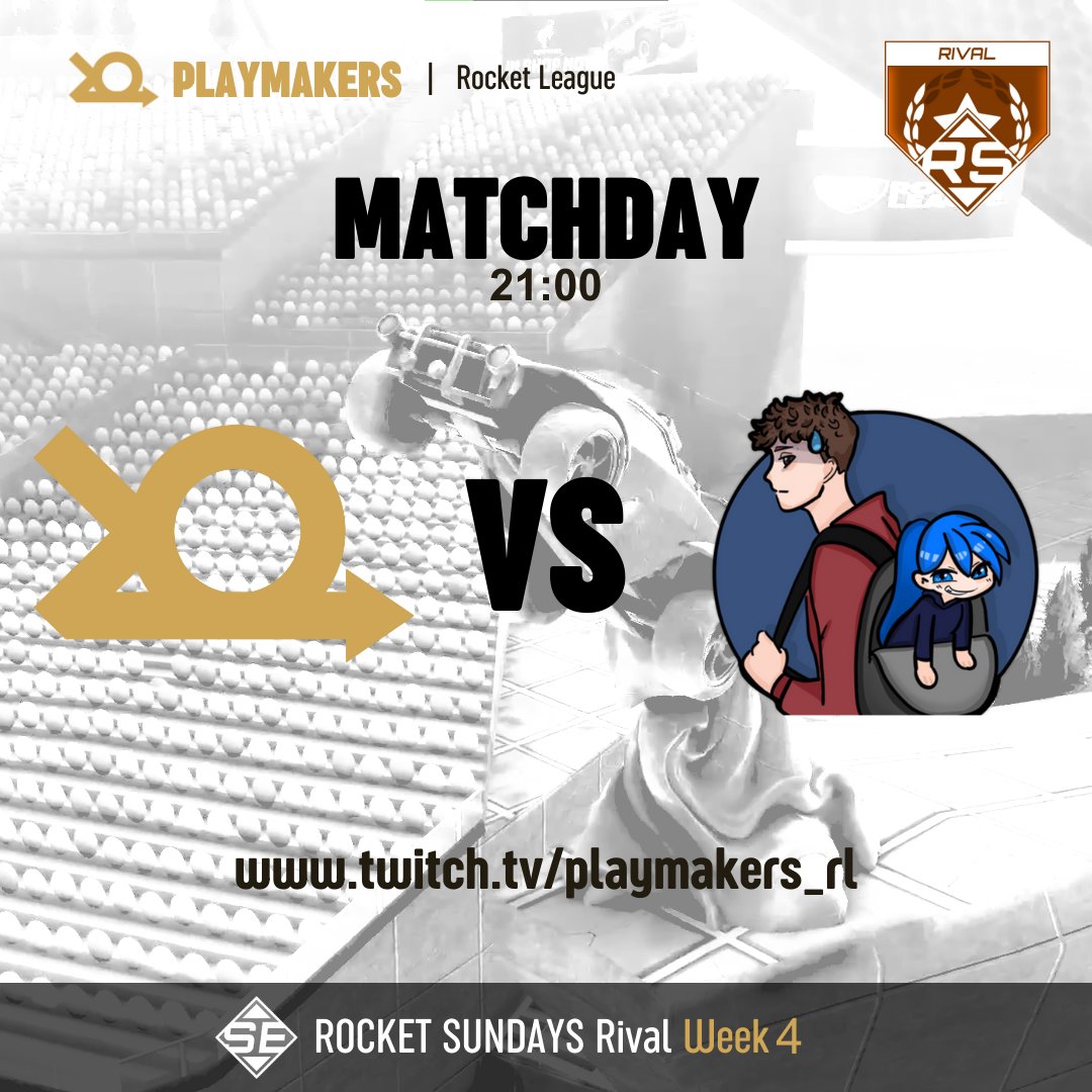 Playmakers_rl's tweet photo. ZOMETEEN is het weer tijd voor een wedstrijd tegen RUSTY ROOMMATES. Kom ons live supporten!!

https://t.co/rFFXi5kQ4x
Om 21:00 uur!

#esports #gaming #rl #rocketleague #rlcs #sundaysesports #tournament #competitive #live #twitch #rsduos #rss3 https://t.co/Dg7FtQmGB4