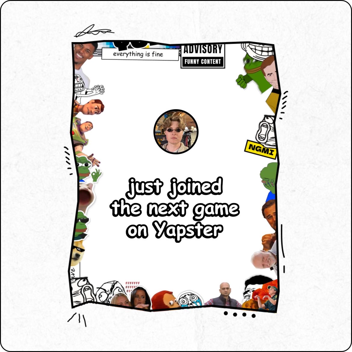 if only my memes were as good as my excuses <a href="/yapsterxyz/">YAPSTER</a>
x.com/yapsterxyz/sta…