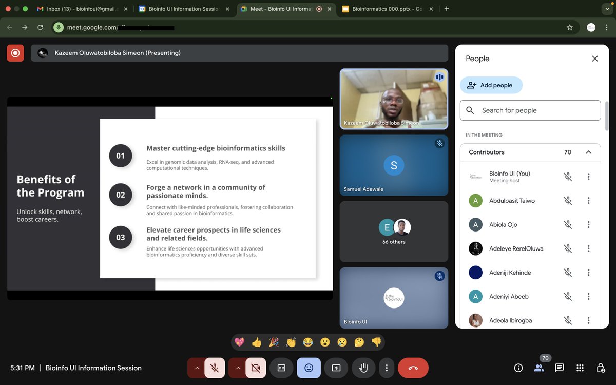 BioinfoUI's tweet image. That’s a wrap on the BioinfoUI Training Program 2025 Info Session!
Thanks to everyone who joined us today.

Missed it or want a recap? Watch the full session here: youtu.be/Bwe3kQkdowM

Let’s get ready to learn, grow, and explore bioinformatics together!