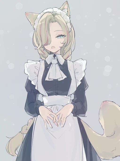 気だるげメイドすんさん #たぬき絵巻 