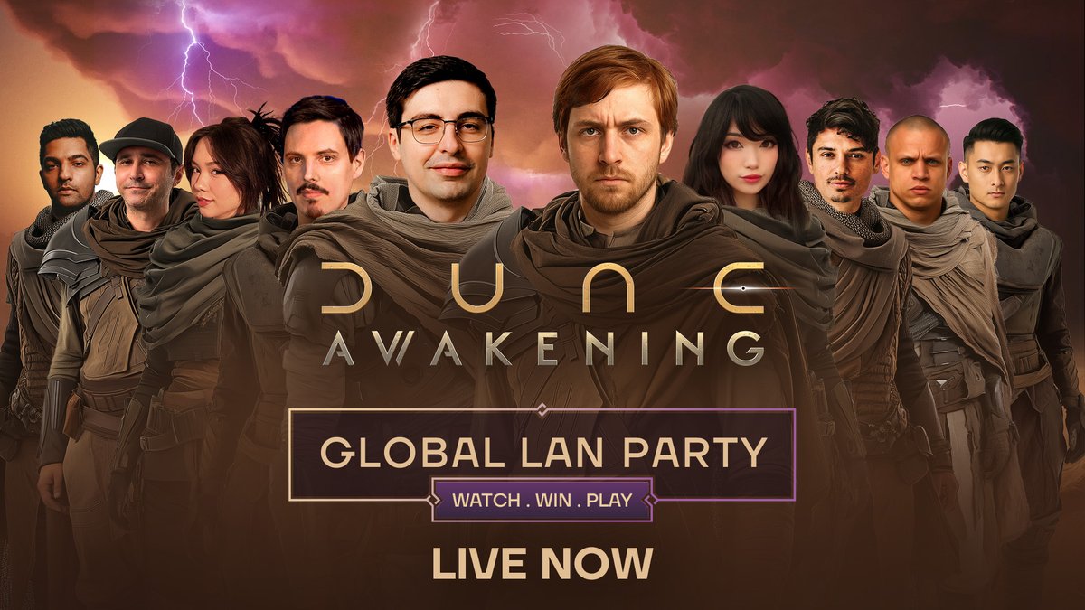 Tune in to our Global LAN Party NOW for your chance at a Beta key and witness Team Atreides and Team Harkonnen fight to claim Arrakis!

The show starts at 12pm PT / 3pm ET / 8pm BST!

twitch.tv/funcom