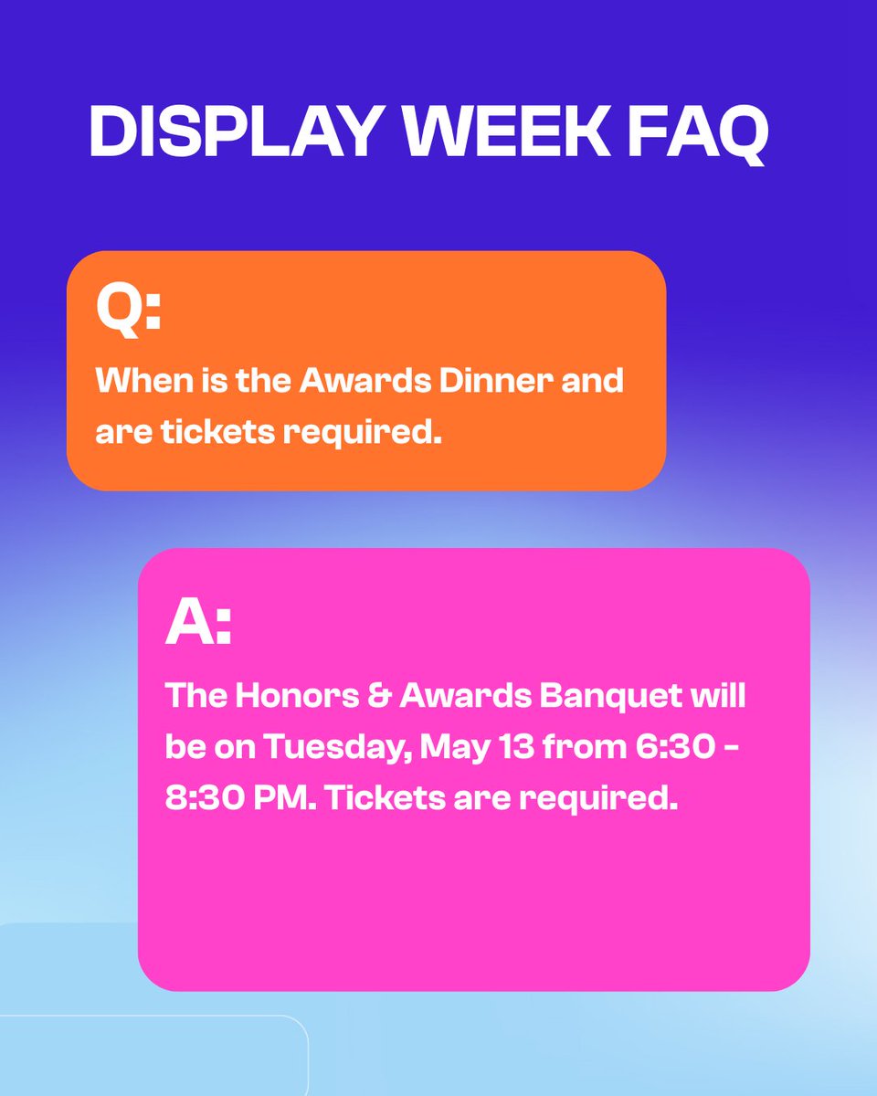 DisplayWeekSID's tweet image. Check out our FAQs to get the answers you need to ensure a seamless and enjoyable experience at Display Week 2025!

👉 Dive into the full FAQ list here: displayweek.pulse.ly/h2b6xn08i9

Web view version of the mobile app: dw25.inmapz.com

#DisplayWeek2025 #EventFAQs #DisplayTech